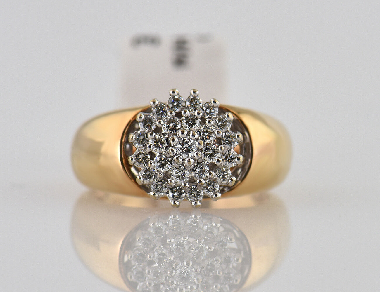 Diamant Ring 585 14 K Gelbgold 25 Brillanten zus. 0,40 ct