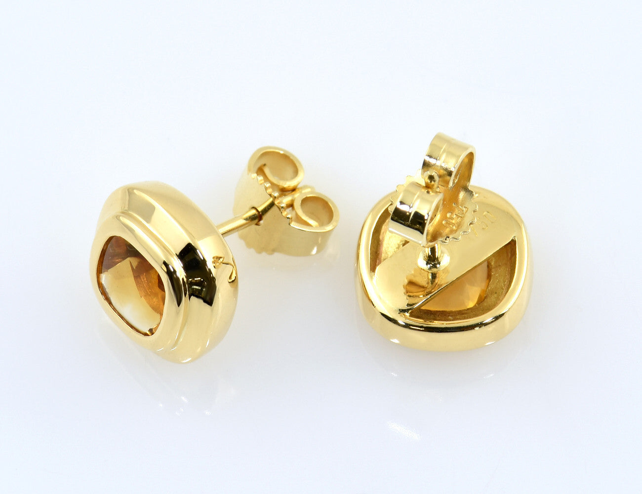 Ohrstecker Citrin 750/000 18 K Gelbgold