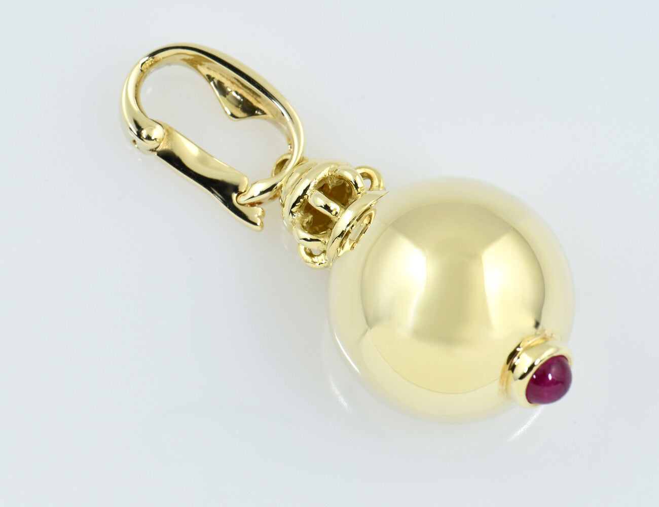 Anhänger Rubin 585/000 14 K Gelbgold Brillant 0,02 ct