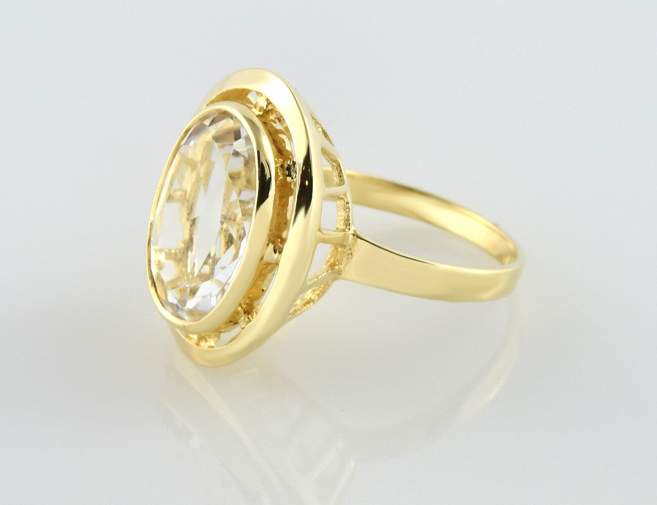 Aquamarin Ring 585/000 14 K Gelbgold