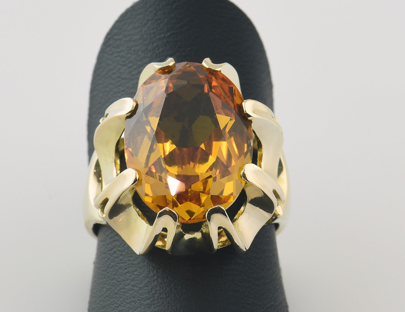 Ring Citrin 585 14 K Gelbgold