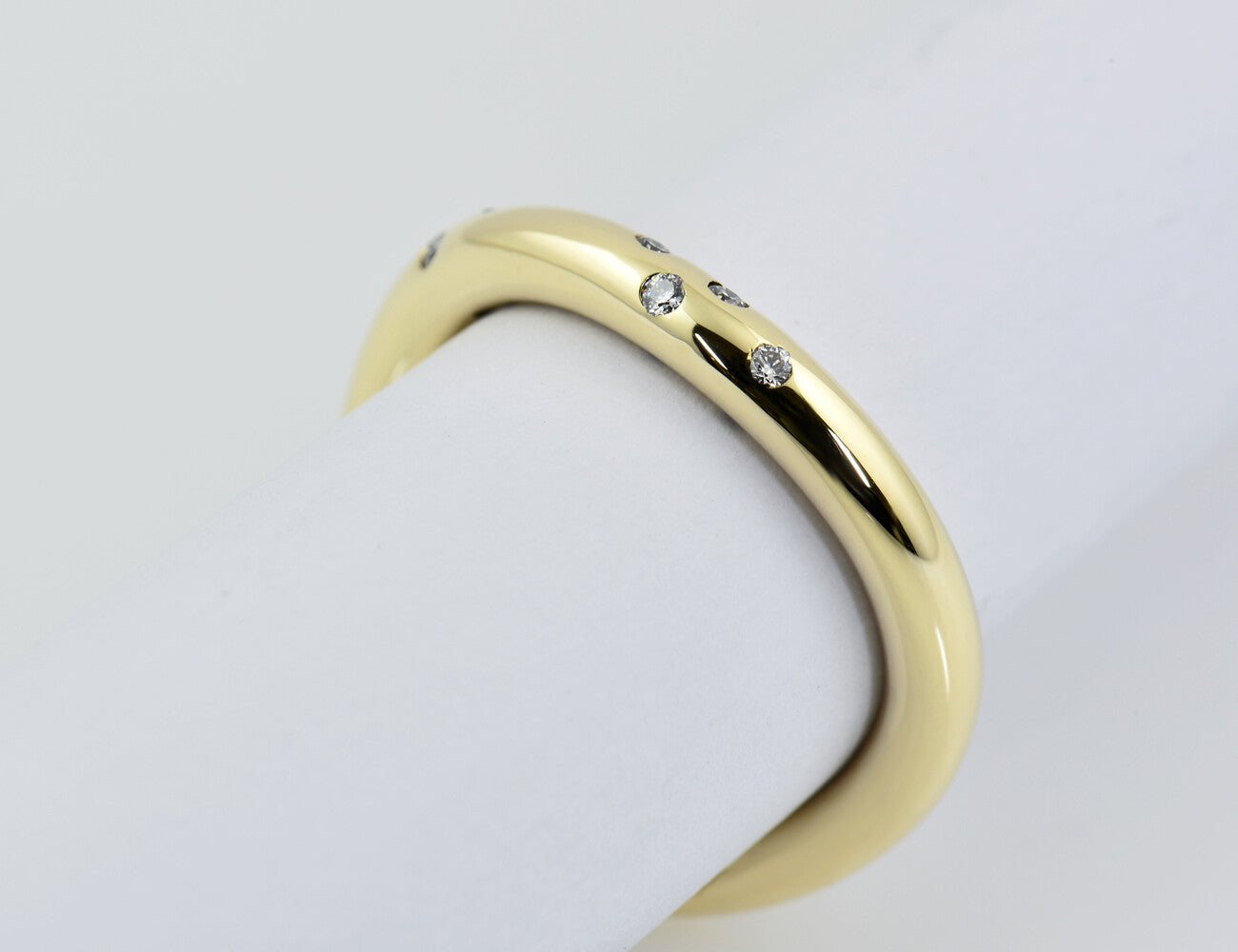 Diamant Ring 585/000 14 K Gelbgold 7 Brillanten zus. 0,10 ct