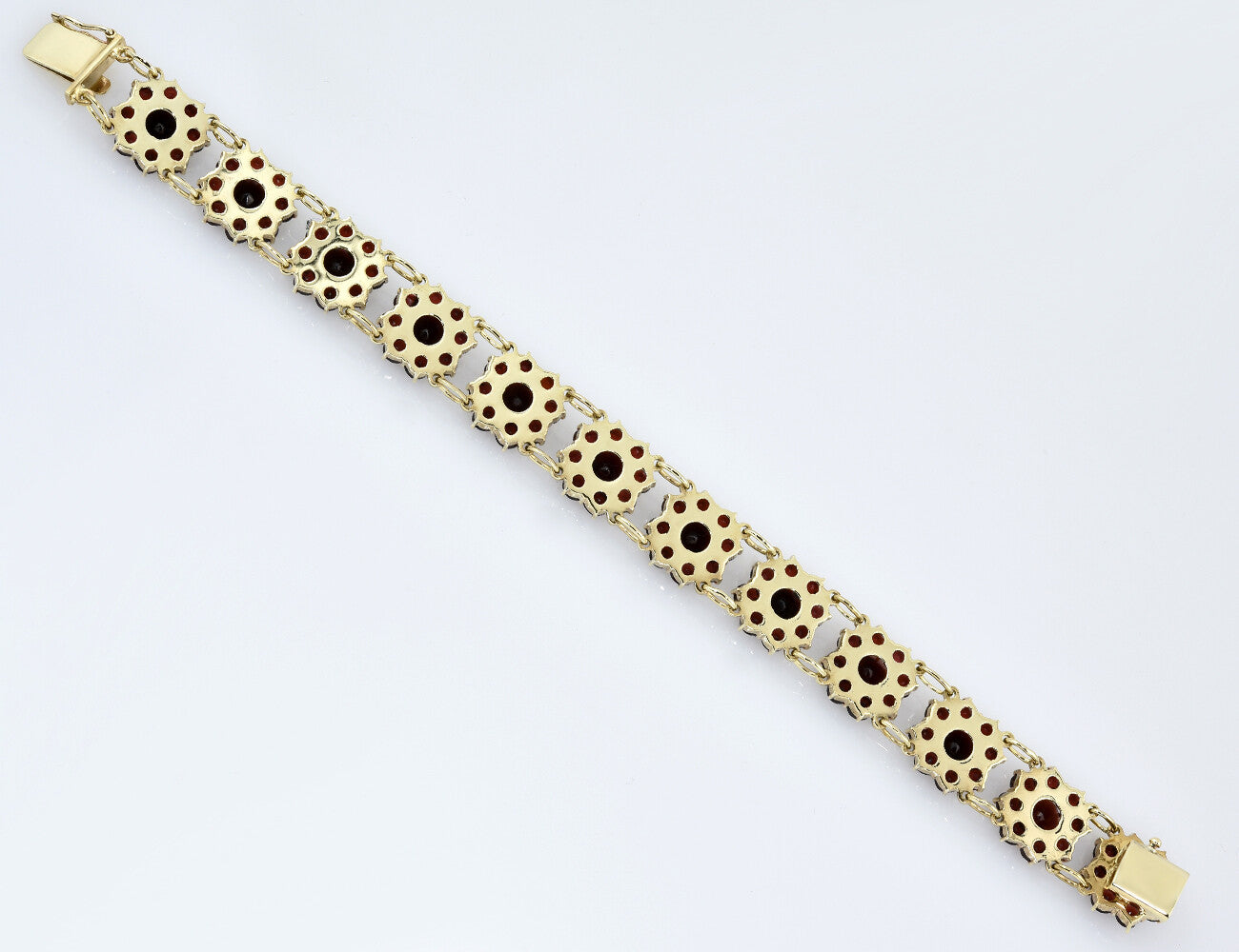 Granat Armband 333/000 8 K Gelbgold 18 cm