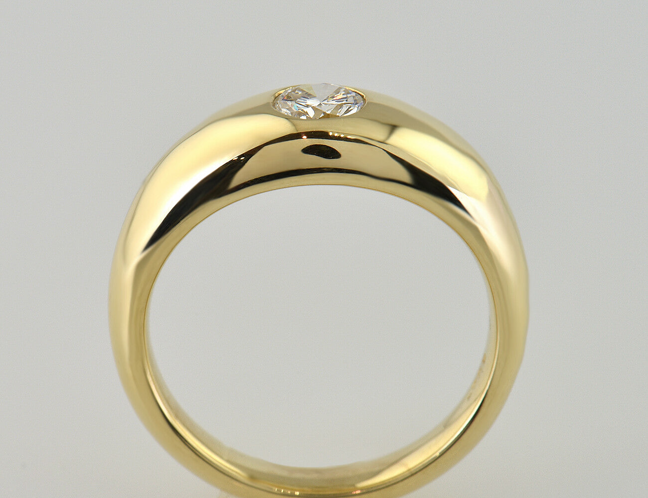 Diamant Solitär Ring 585 14 K Gelbgold Brillant 0,36 ct