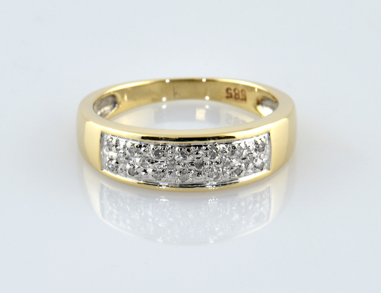 Diamant Ring 585/000 14 K Gelbgold 20 Diamanten zus. 0,20 ct