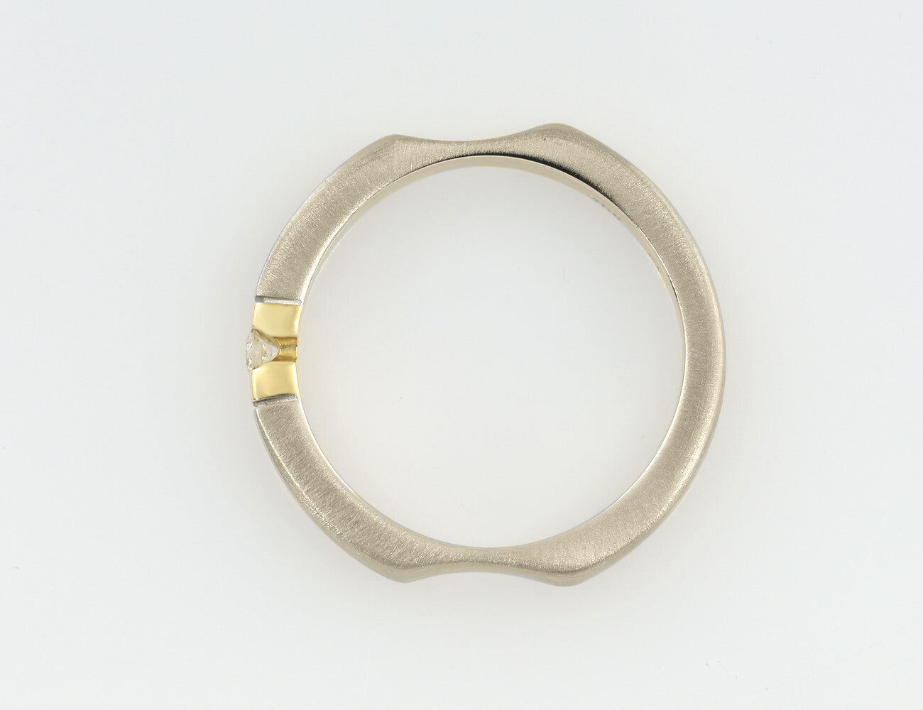 Solitär Diamant Ring 750/000 18 K Weißgold Brillant 0,035 ct