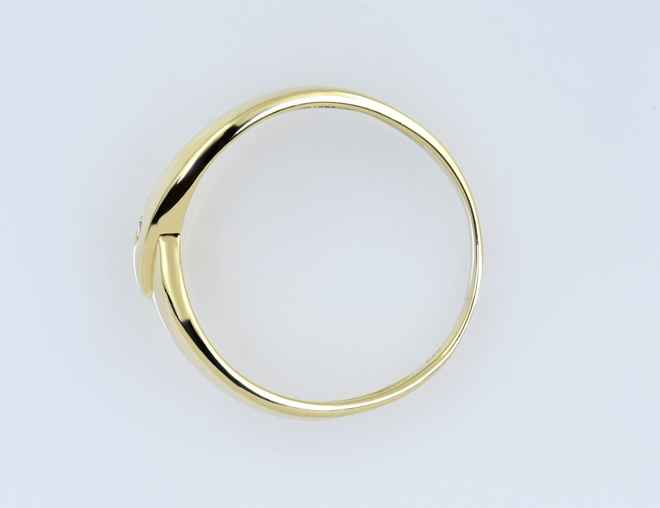 Diamant Ring 585/000 14 K Gelbgold 1 Brillant 0,02 ct