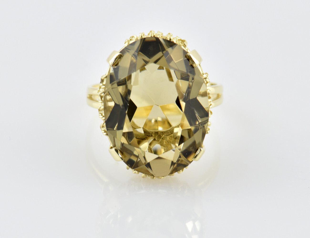 Ring Citrin 585/000 14 K Gelbgold