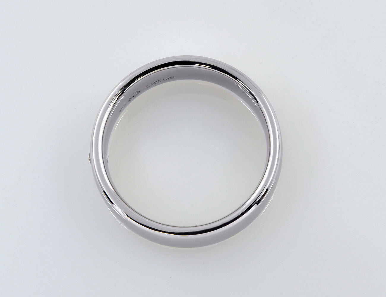 Diamant Ring 333/000 8 K Weißgold 1 Brillant 0,025 ct