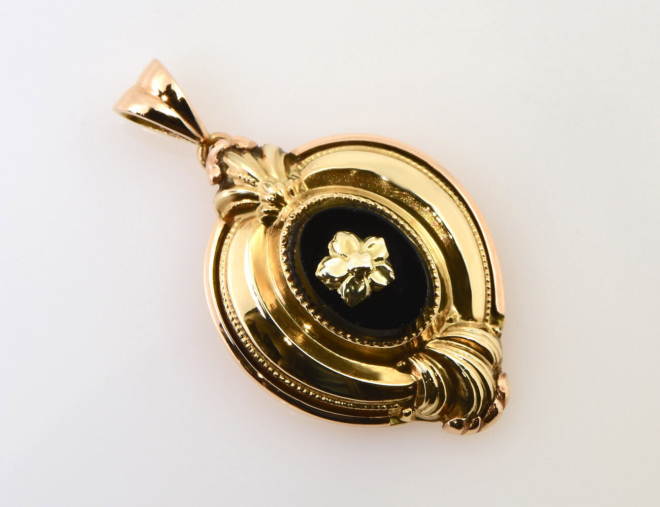 Antiker Anhänger 585/000 14 K Gelbgold Onyx