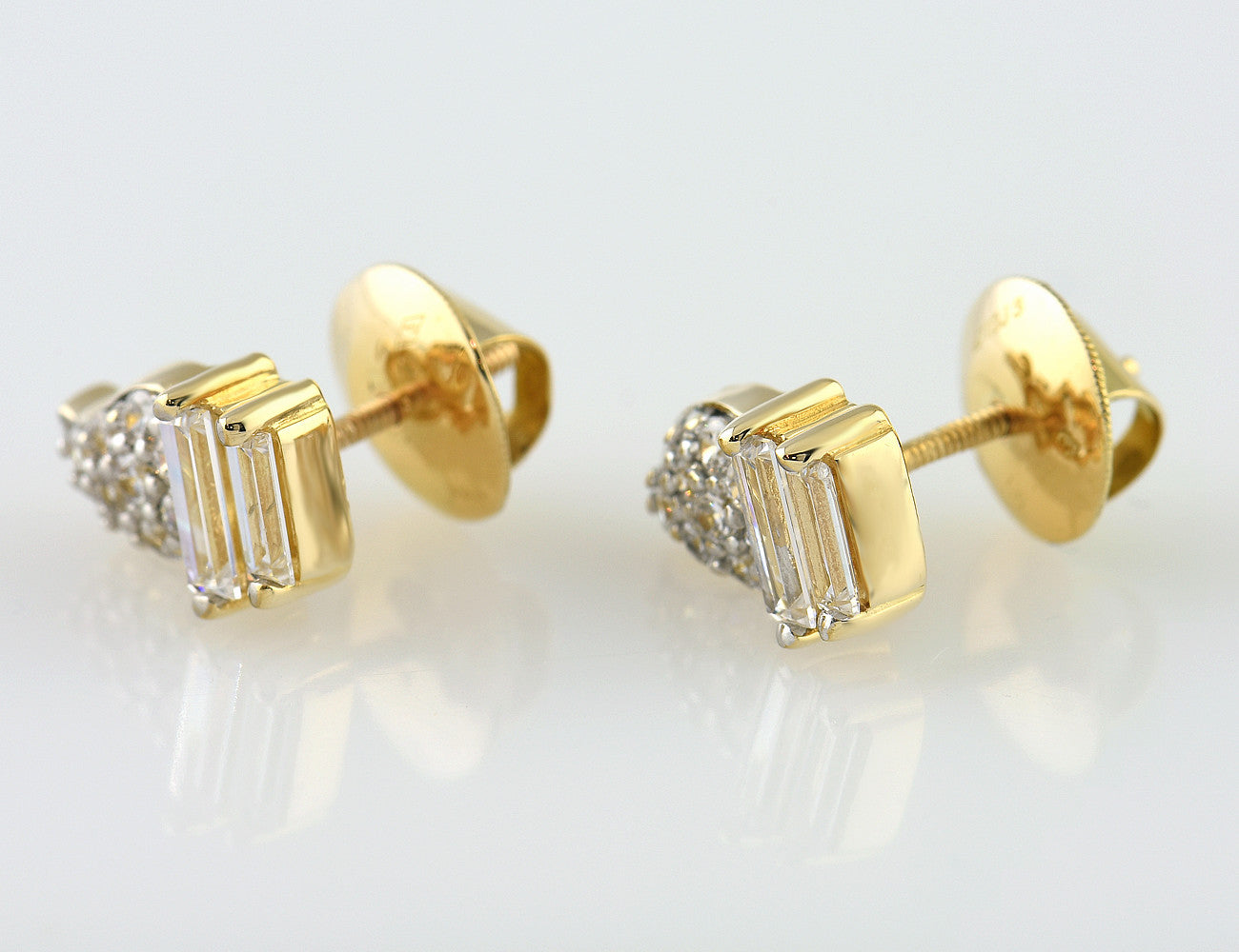 Ohrstecker Zirkonia 750/000 18 K Gelbgold