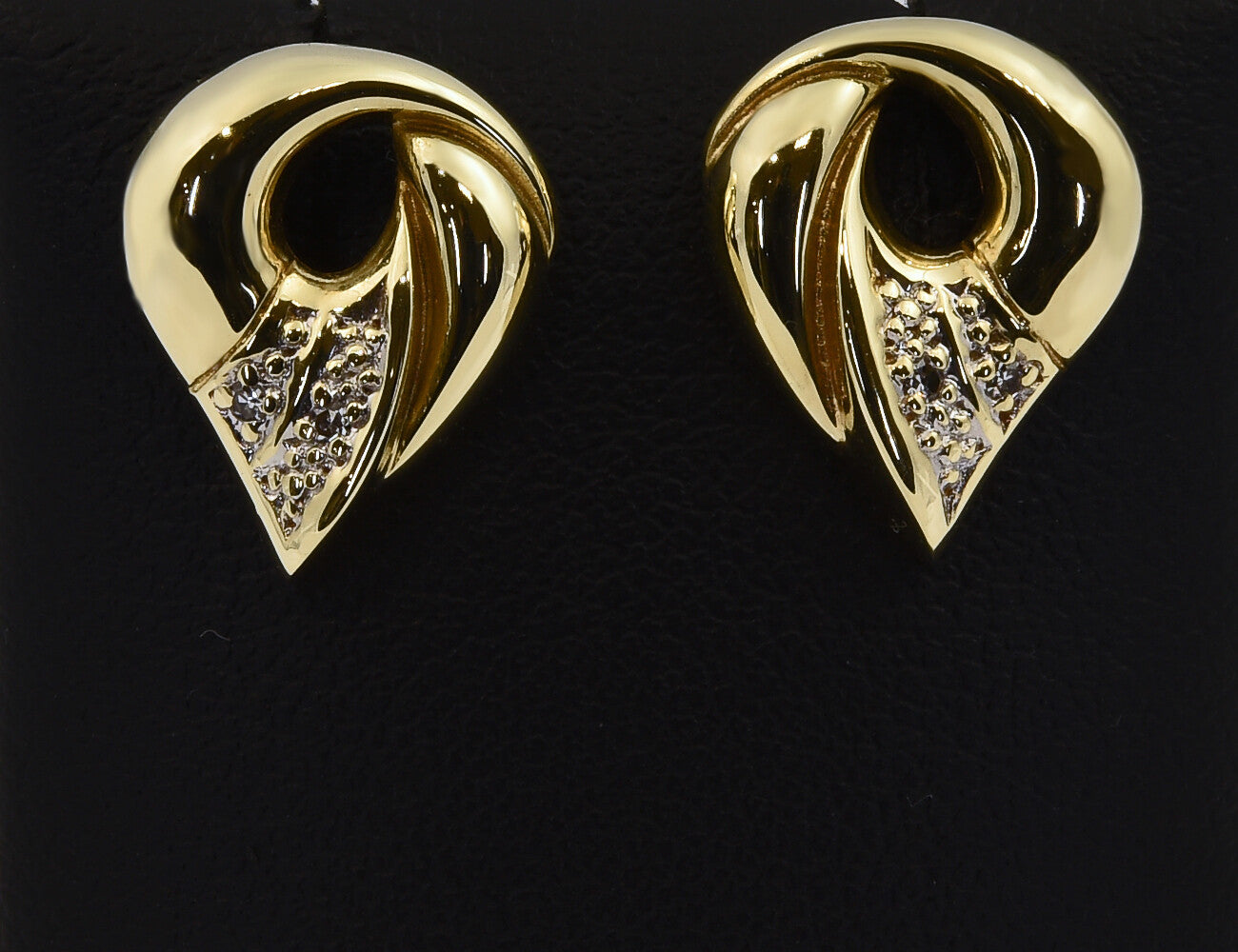 Ohrstecker 585/000 14 K Gelbgold 4 Diamanten zus. 0,02 ct