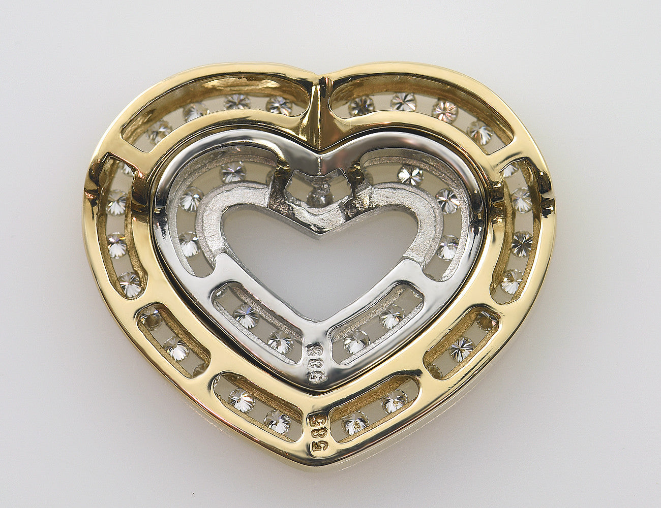 Anhänger Diamant 585 14 K Gelbgold/Weißgold 43 Brillanten zus. 0,50 ct