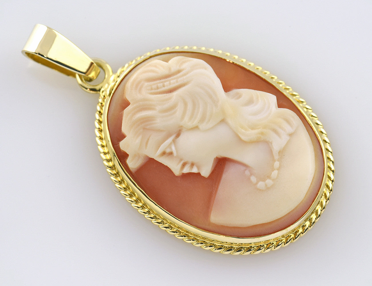 Anhänger Muschelgemme 585 14 K Gelbgold