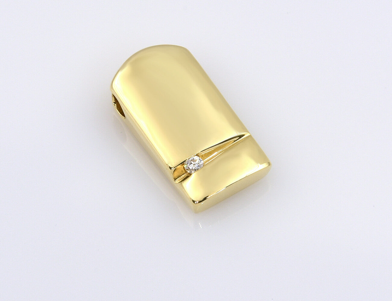 Anhänger 585/000 14 K Gelbgold 1 Brillant 0,03 ct