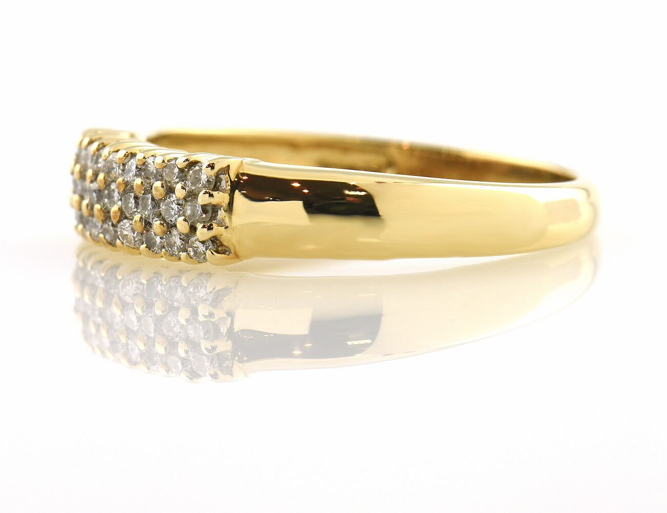 Diamant Ring 585 14 K Gelbgold 25 Diamanten zus. 0,30 ct