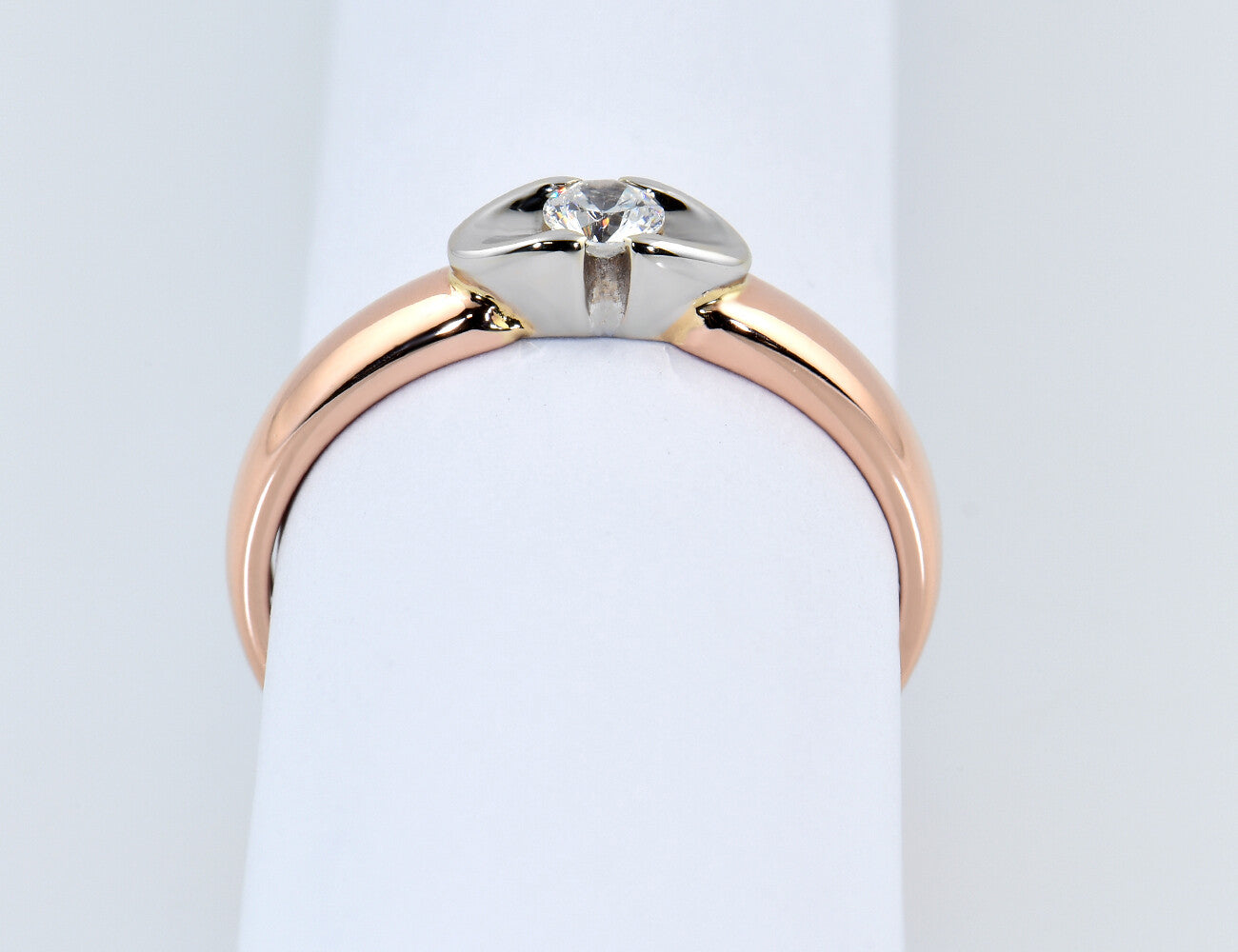 Ring 585/000 14 K Rotgold Zirkonia