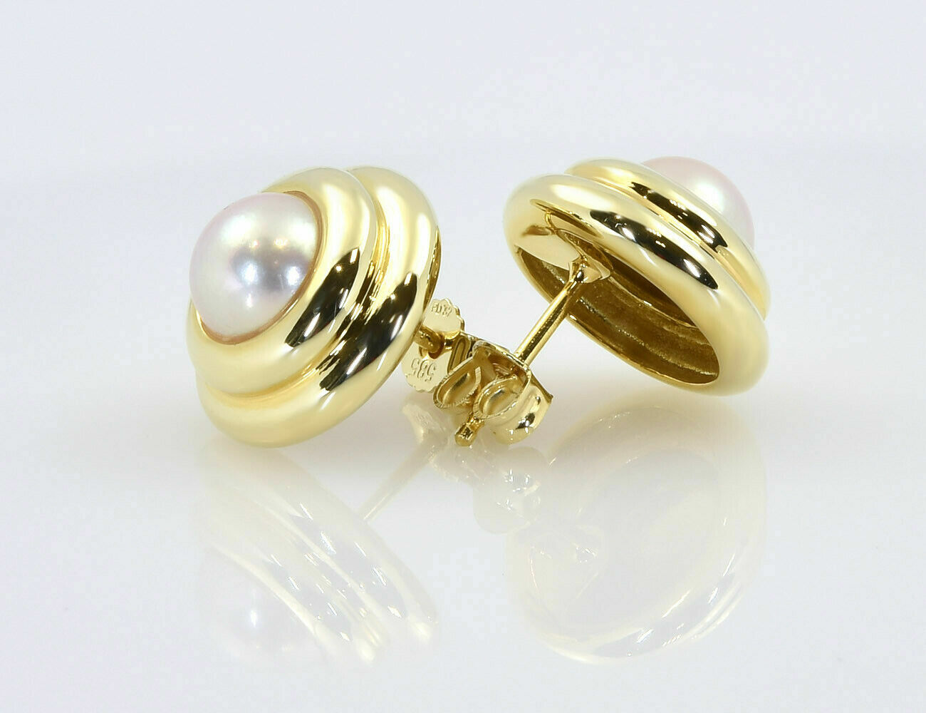 Ohrstecker Akoyaperle 585/000 14 K Gelbgold
