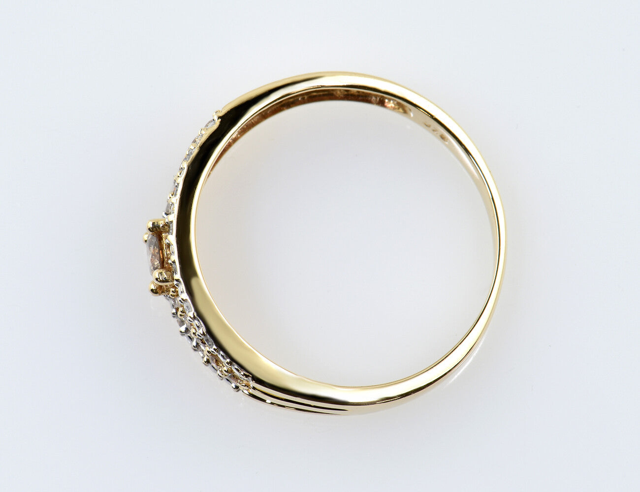 Diamant Ring 375/000 9 K Gelbgold 23 Diamanten zus. 0,35 ct
