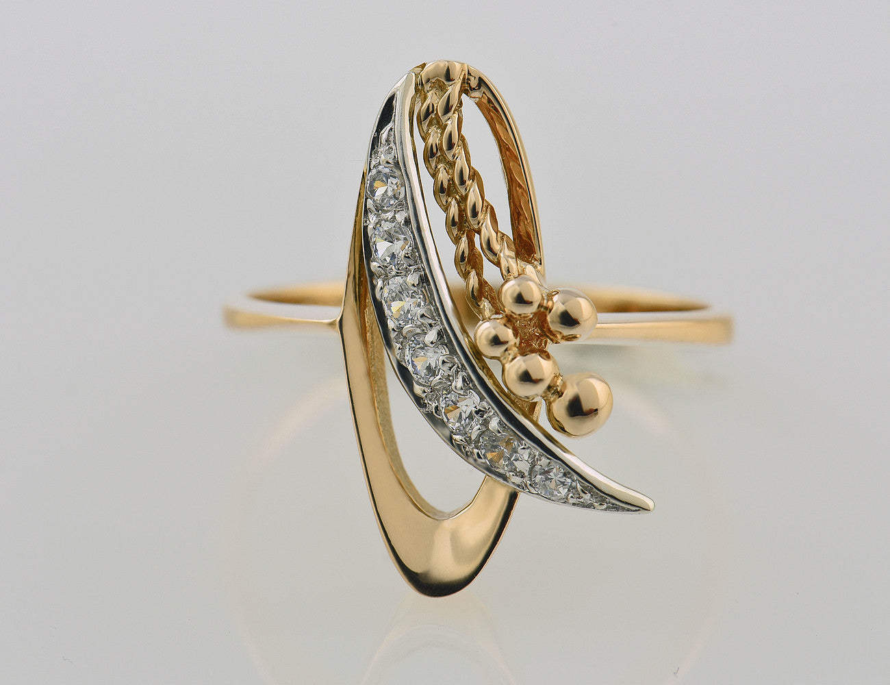 Ring 585 14 K Rotgold Zirkonia