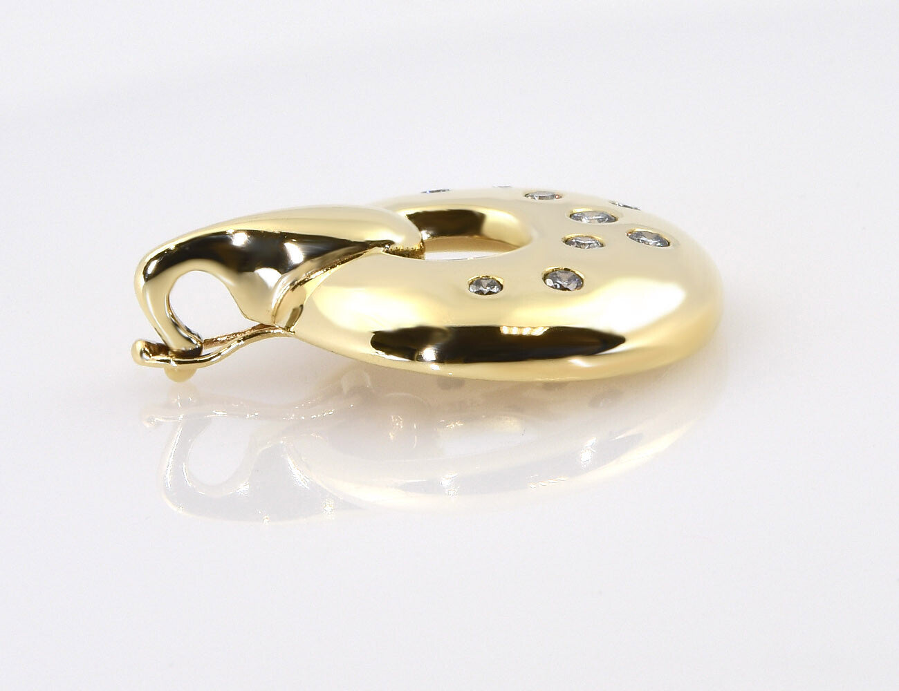 Anhänger 585/000 14 K Gelbgold 9 Brillant 0,25 ct