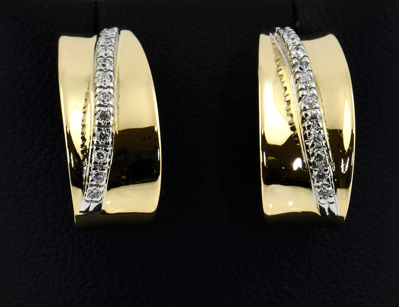 Ohrstecker 585/000 14 K Gelbgold 24 Diamanten zus. 0,24 ct