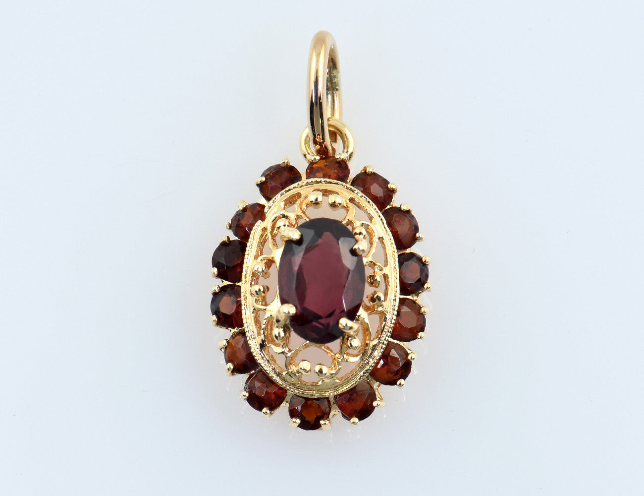 Anhänger Granat 585/000 14 K Gelbgold