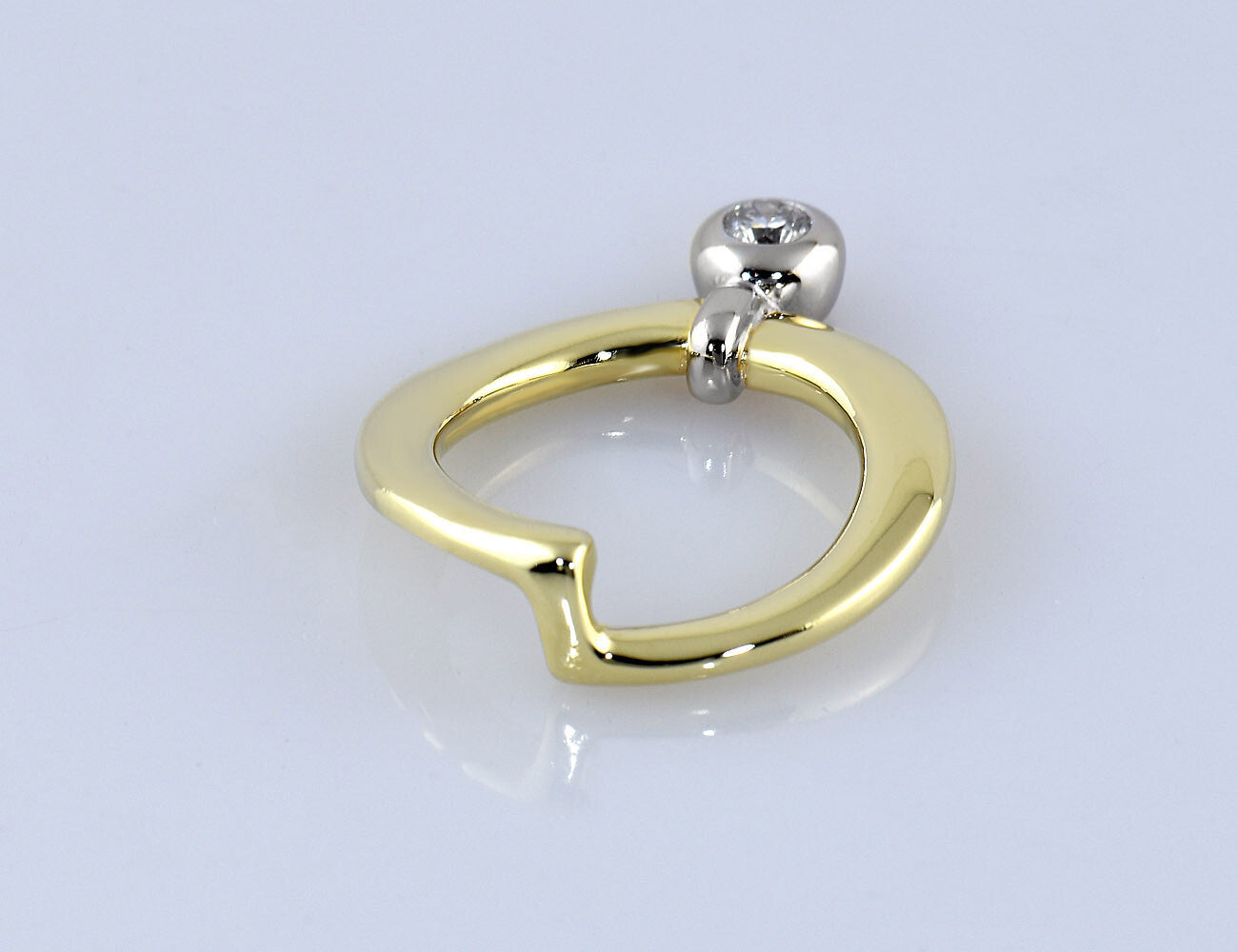 Anhänger Diamant 585/000 14 K Gelbgold 1 Brillant 0,13 ct
