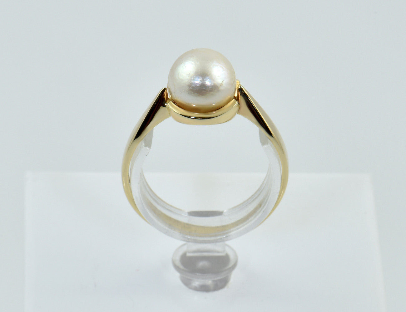 Akoya pearl ring 585/000 14 K yellow gold