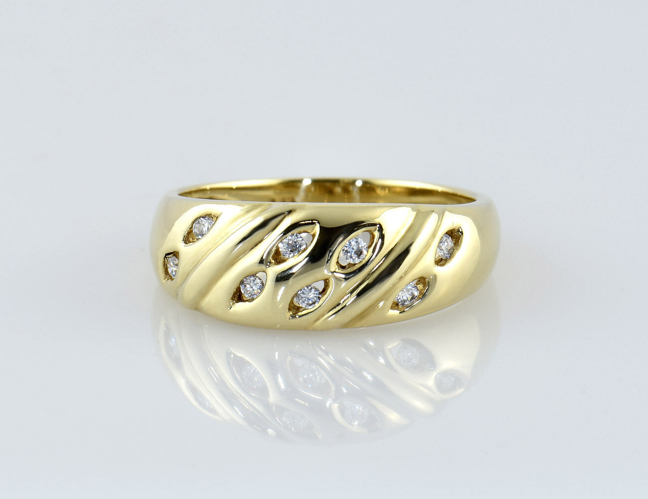 Ring 333/000 8 K Gelbgold Zirkonia