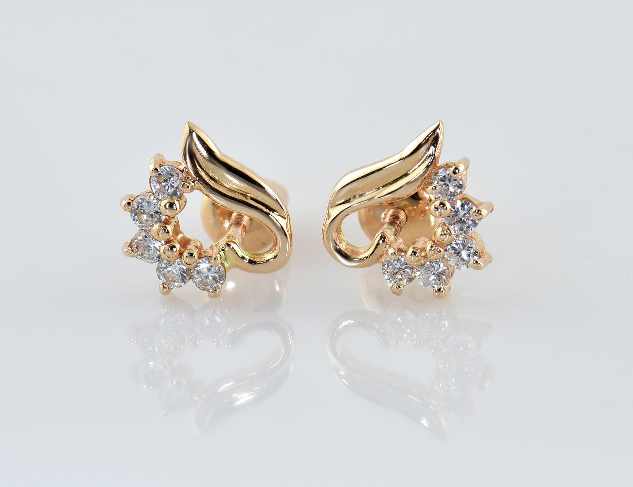 Ohrstecker 585/000 14 K Rotgold Zirkonia