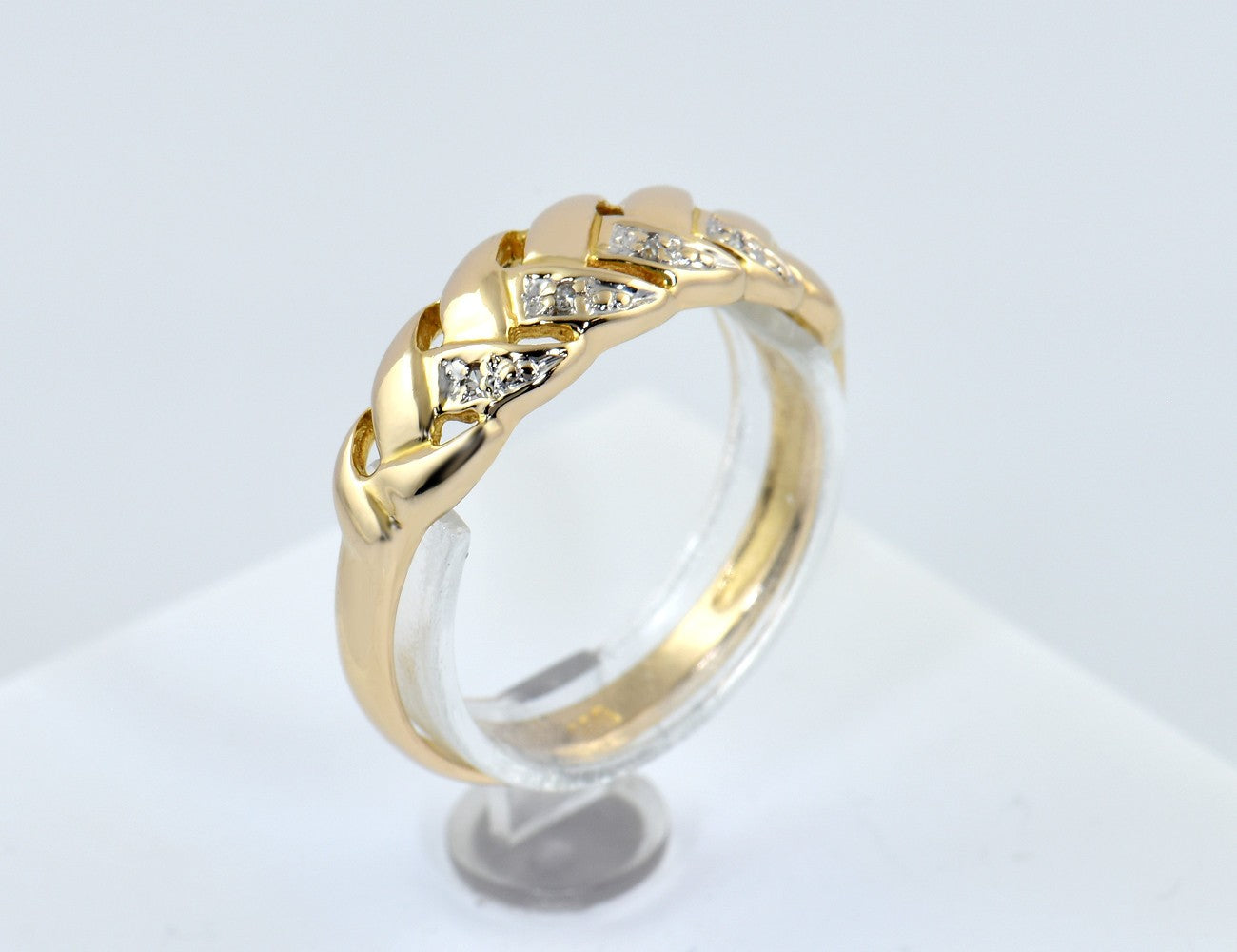 Diamant Ring 585/000 14 K Gelbgold 4 Diamanten