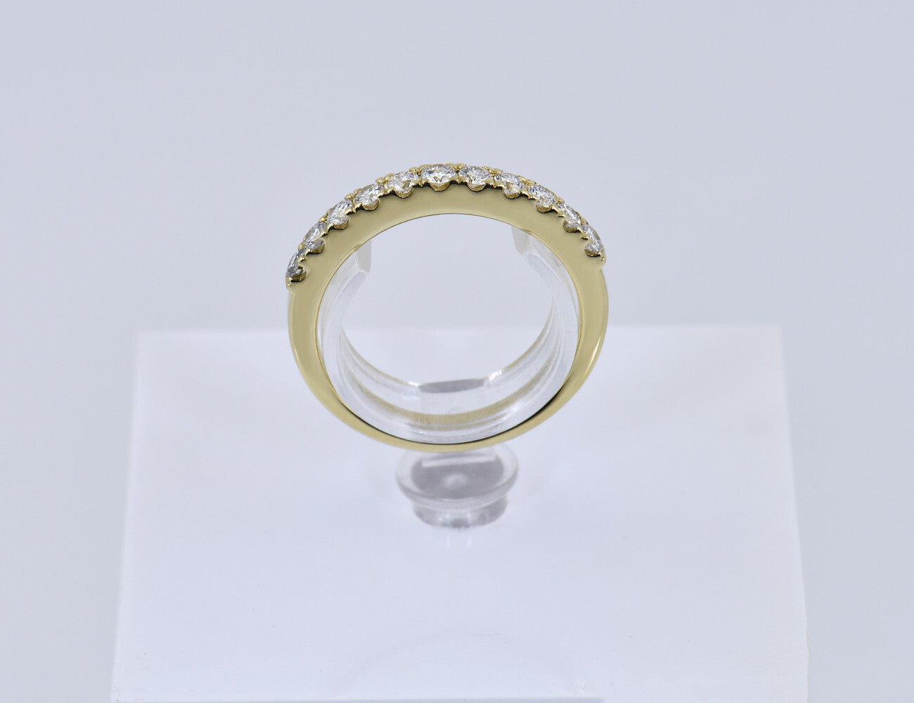 Memoire Diamant Ring 585/000 14 K Gelbgold 10 Brillanten zus. 0,38 ct