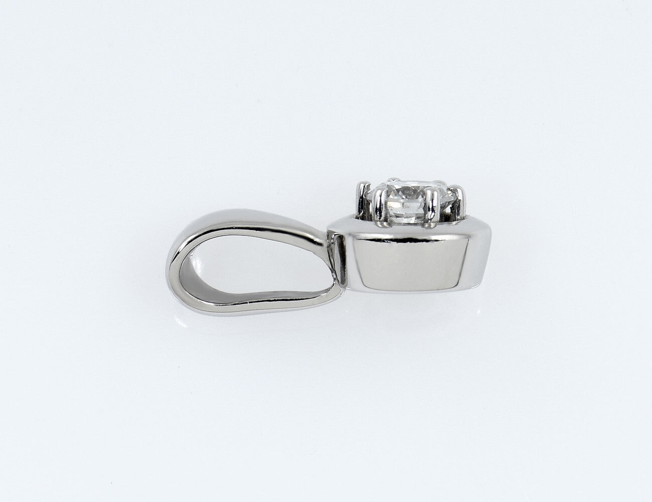 Solitär Anhänger Diamant 585/000 14 K Weißgold  Brillant 0,25 ct