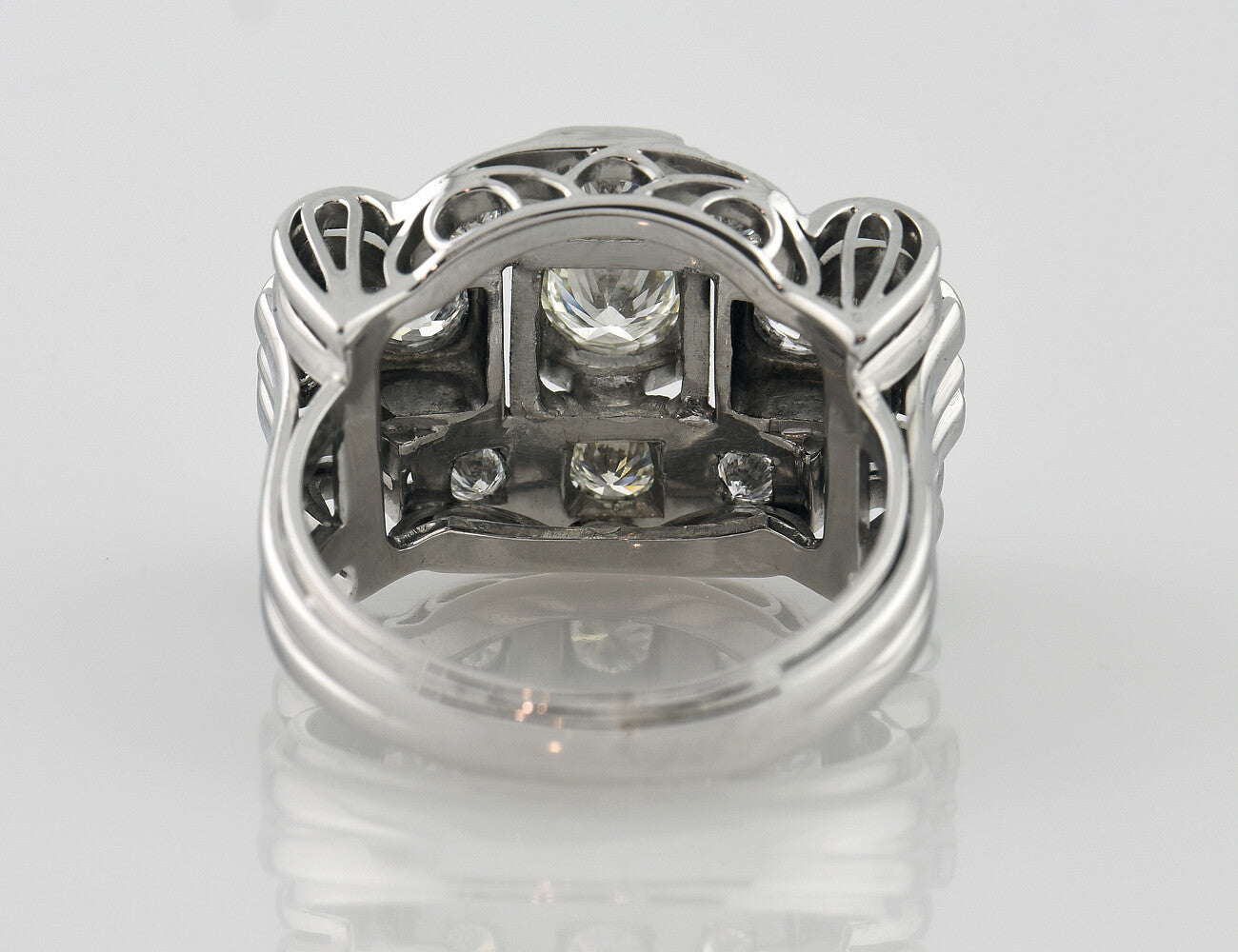 Diamant Ring 585 14 K Weißgold 13 Diamanten zus. 1,50 ct