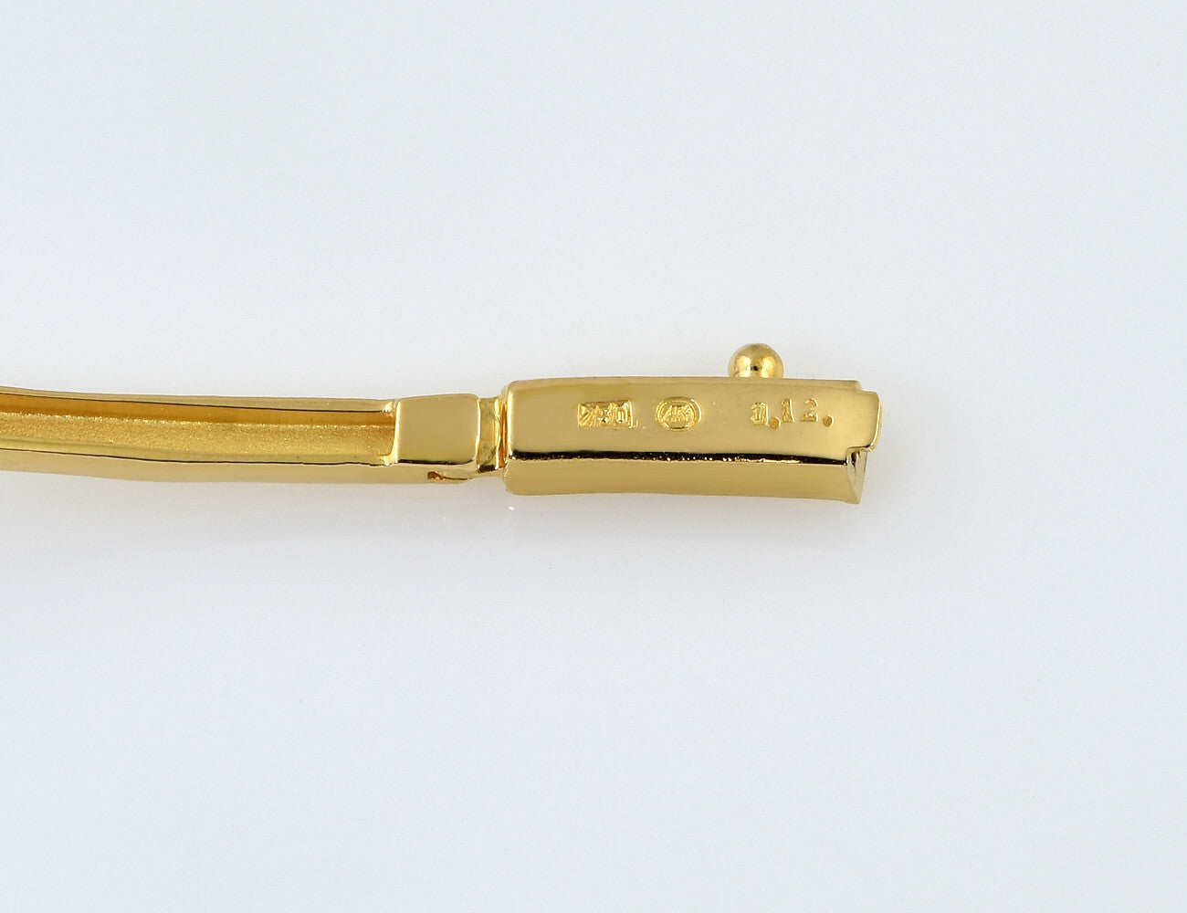 Collier Diamant 750/000 18 K Gelbgold, 4 Brillanten zus. 0,12 ct