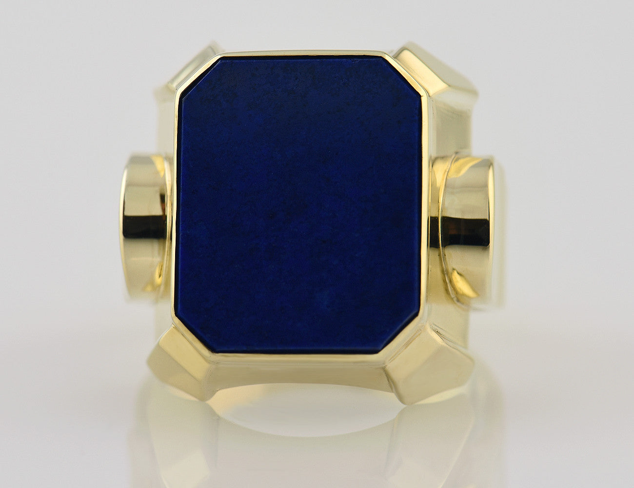 Lapis Herren Ring 585/000 14 K Gelbgold