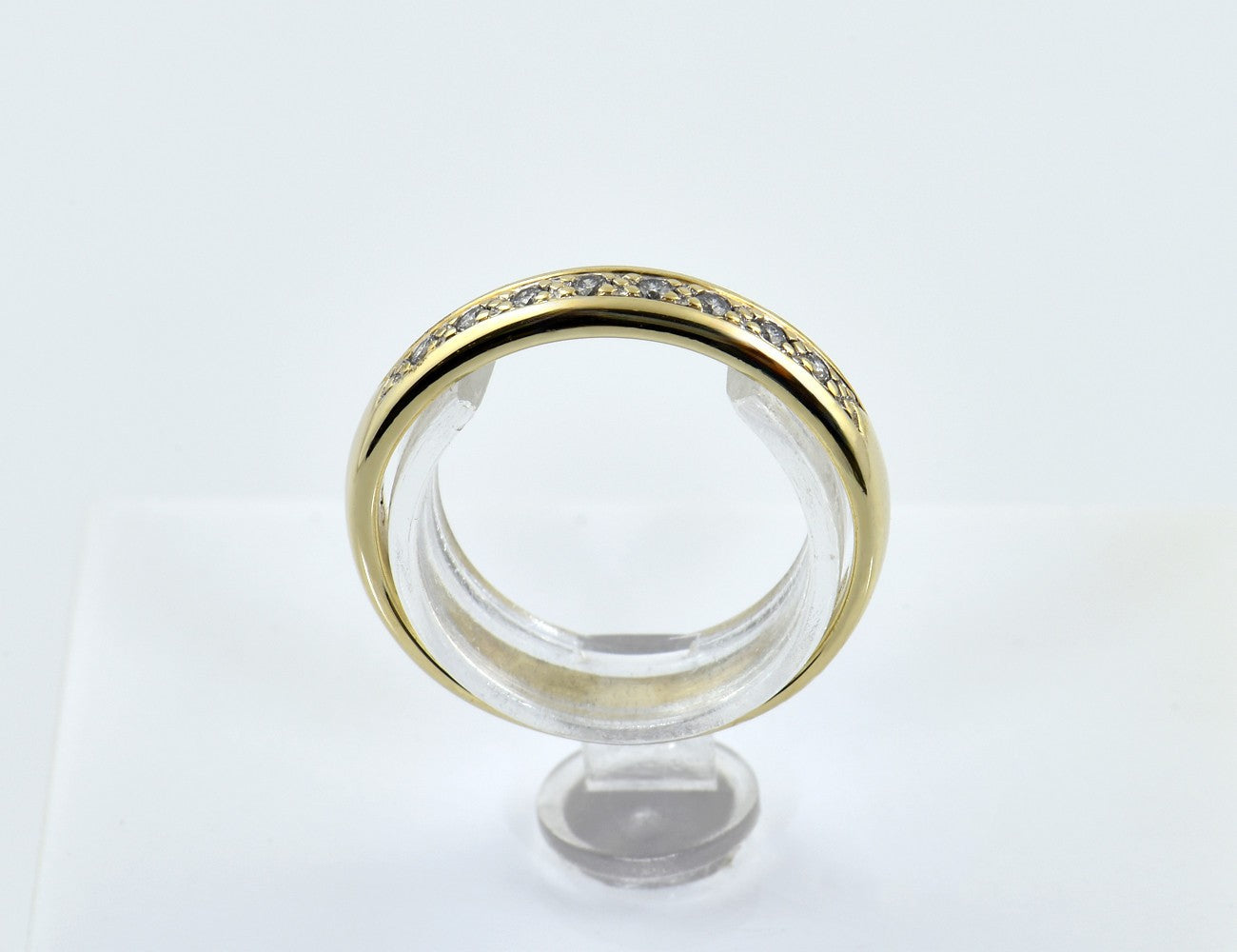 Diamant Memory Ring 333/000 8 K Gelbgold 8 Diamanten zus. 0,08 ct