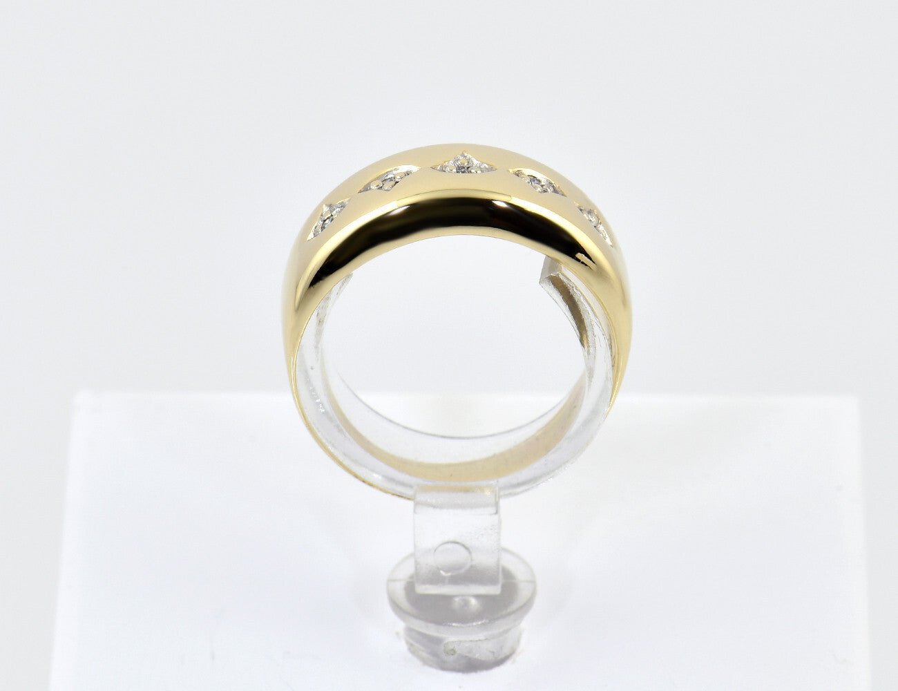 Diamant Ring 585/000 14 K Gelbgold 5 Diamanten zus. 0,05 ct
