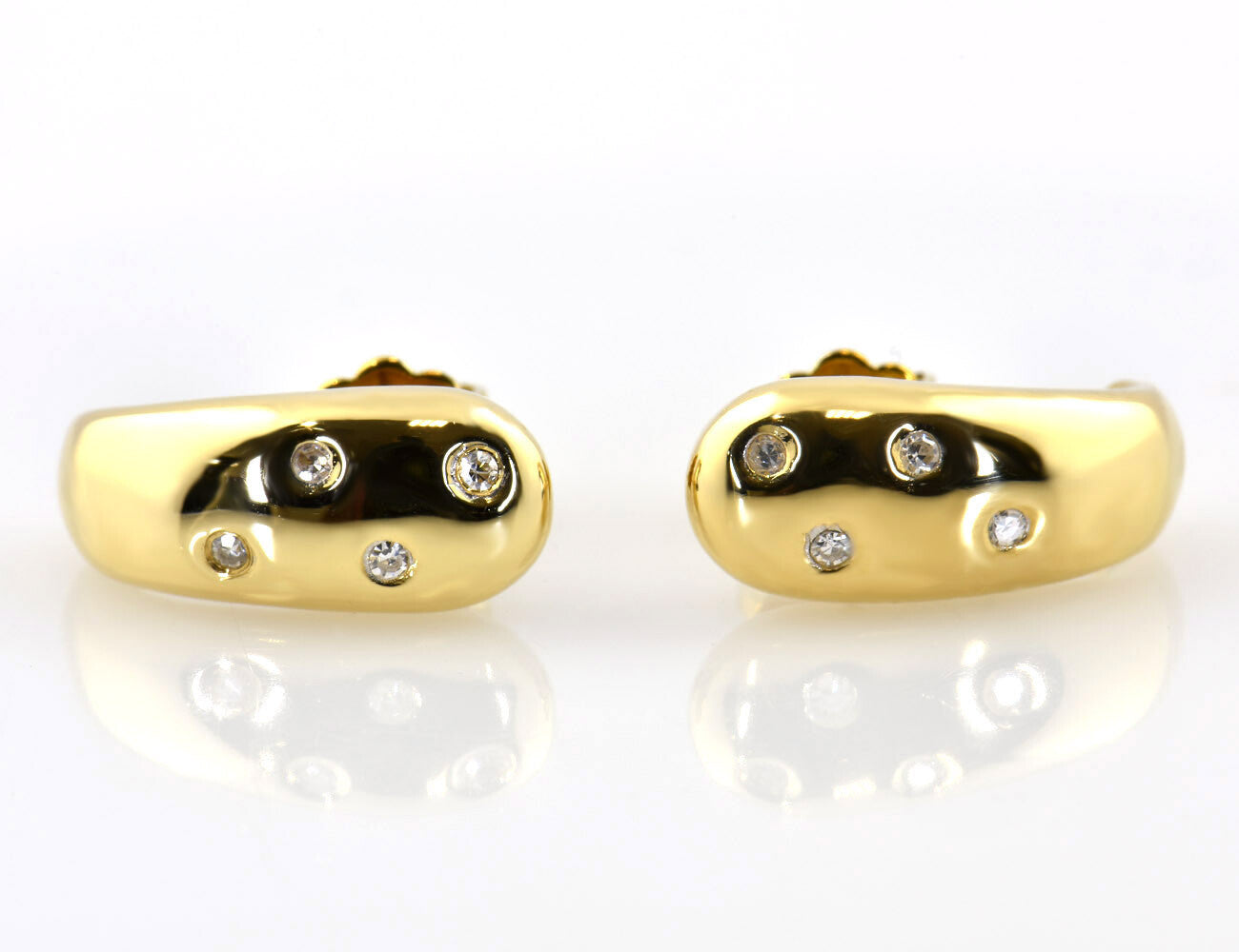 Ohrstecker 750/000 18 K Gelbgold 8 Diamanten zus. 0,10 ct