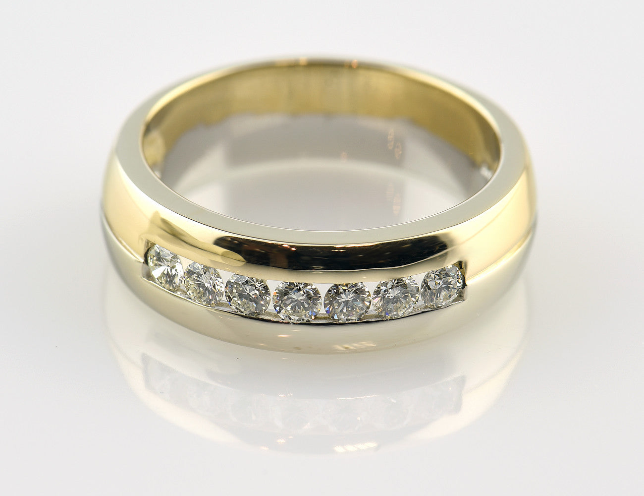 Diamant Ring 585/000 14 K Gelbgold 7 Brillanten zus. 0,50 ct