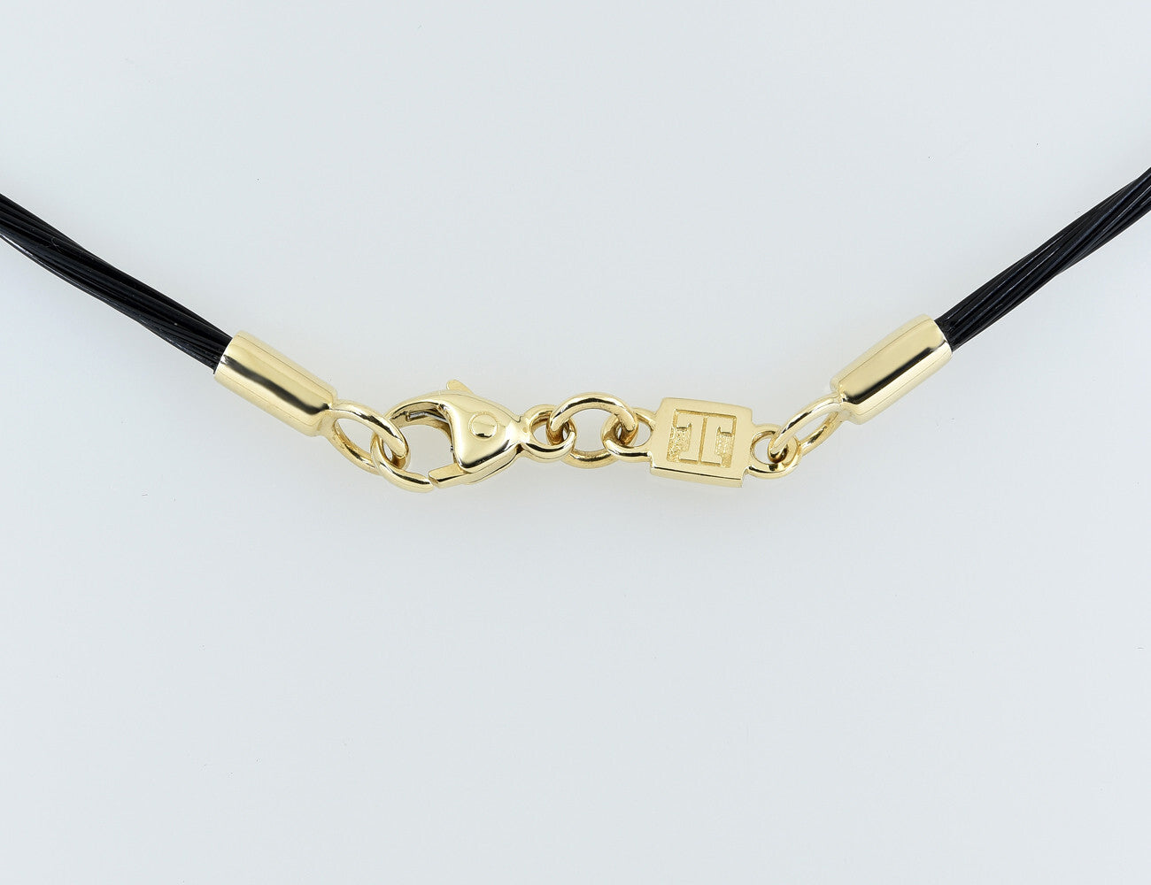JETTE Halsreif Stahl 45 cm mit Anhänger Stern 585/000 14 K Gelbgold