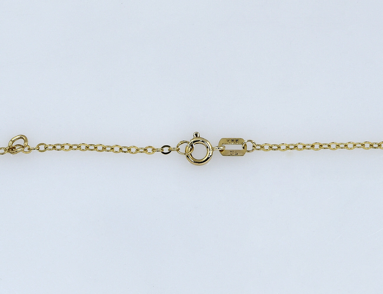 Kette Granat 333/000 8 K Gelbgold Collier, 42 cm lang