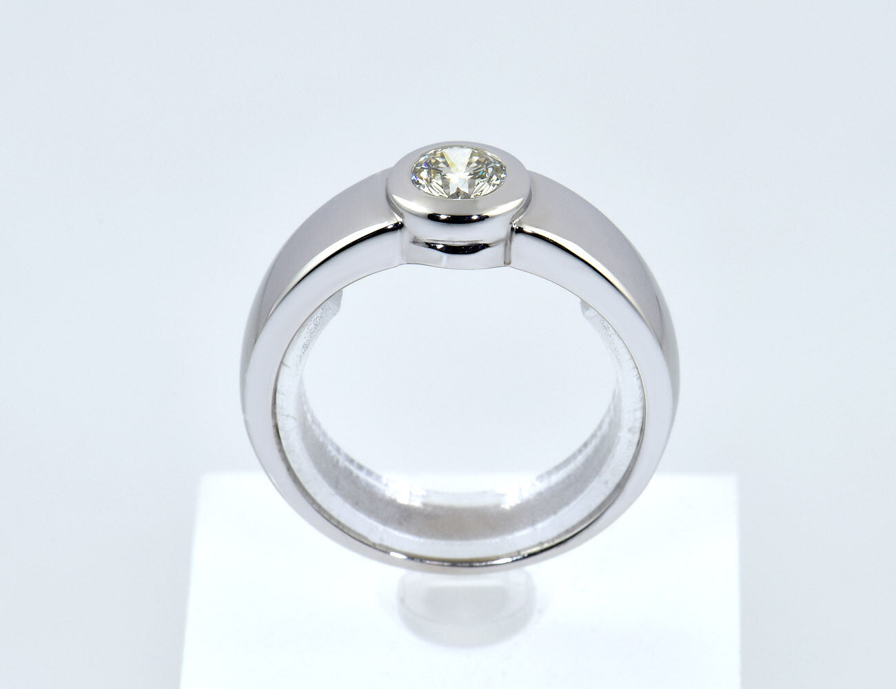 Solitär Diamant Ring 585/000 14 K Weißgold Brillant 0,50 ct