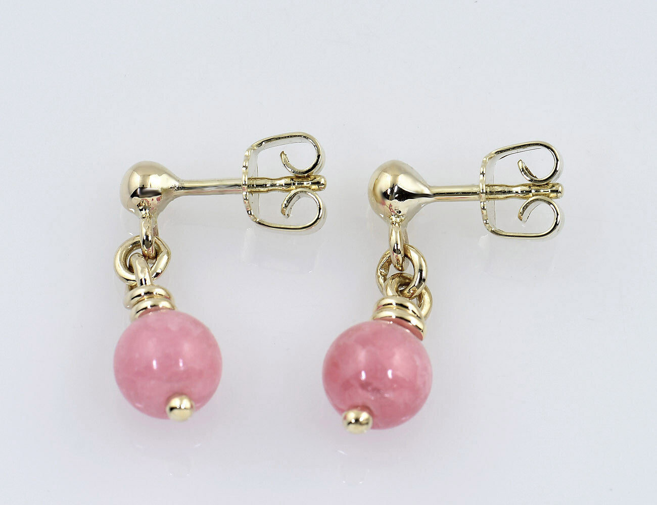 Ohrringe Rhodochrosit  585/000 14 K Gelbgold Ohrstecker