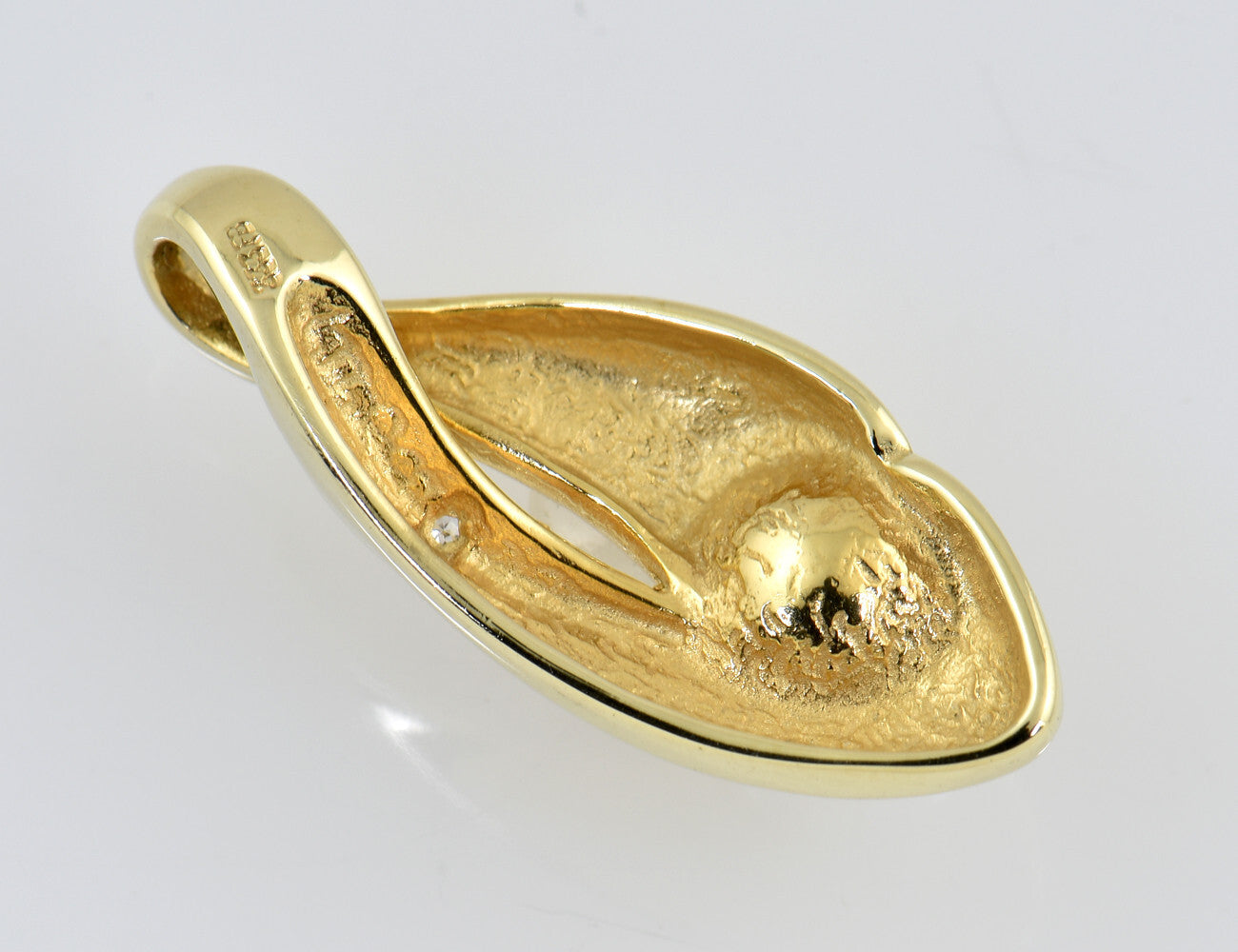 Anhänger Akoyaperle 333/000 8 K Gelbgold 1 Diamant 0,01 ct