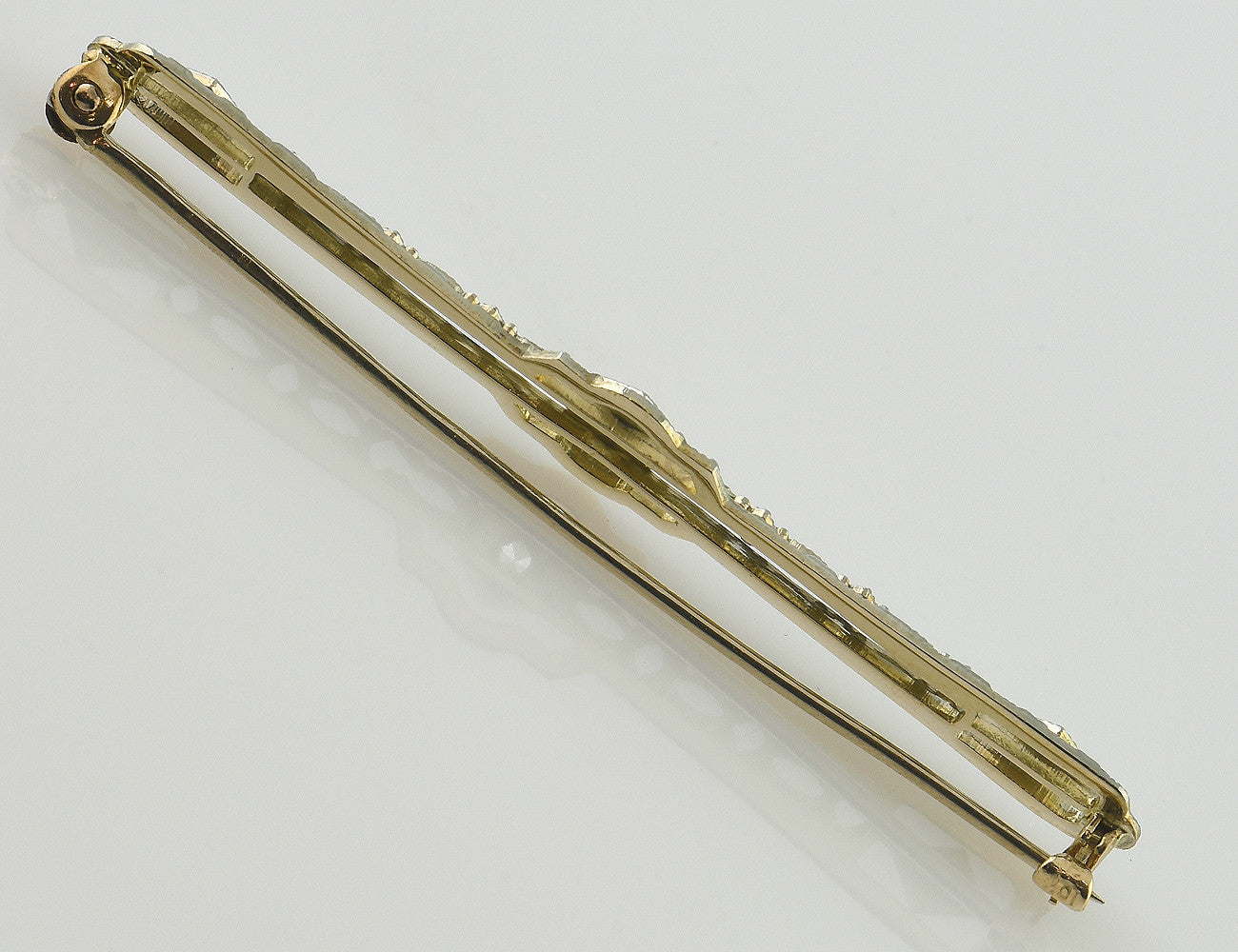 Brosche 375/000 9 K Gelbgold, 1 Diamant 0,03 ct