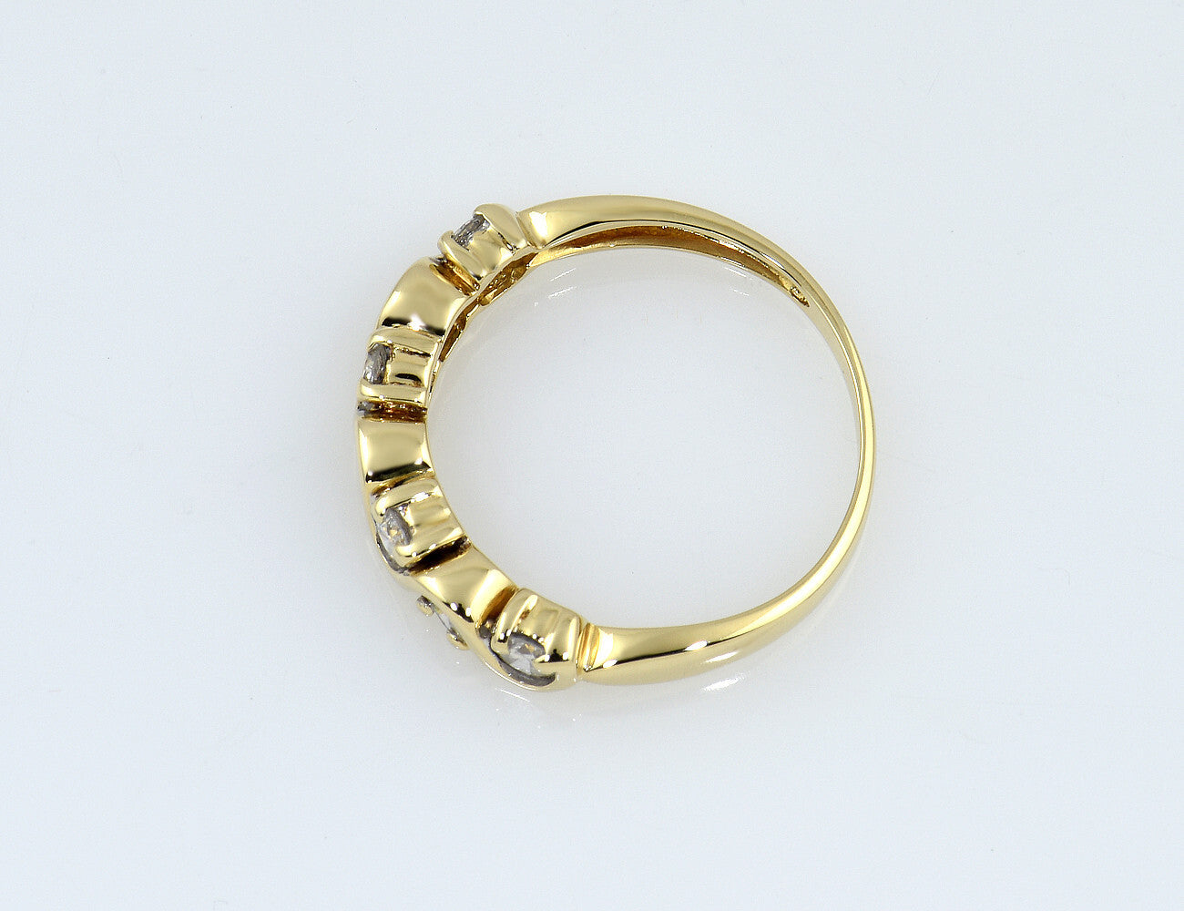 Diamant Ring 585/000 14 K Gelbgold 7 Brillanten zus. 0,55 ct