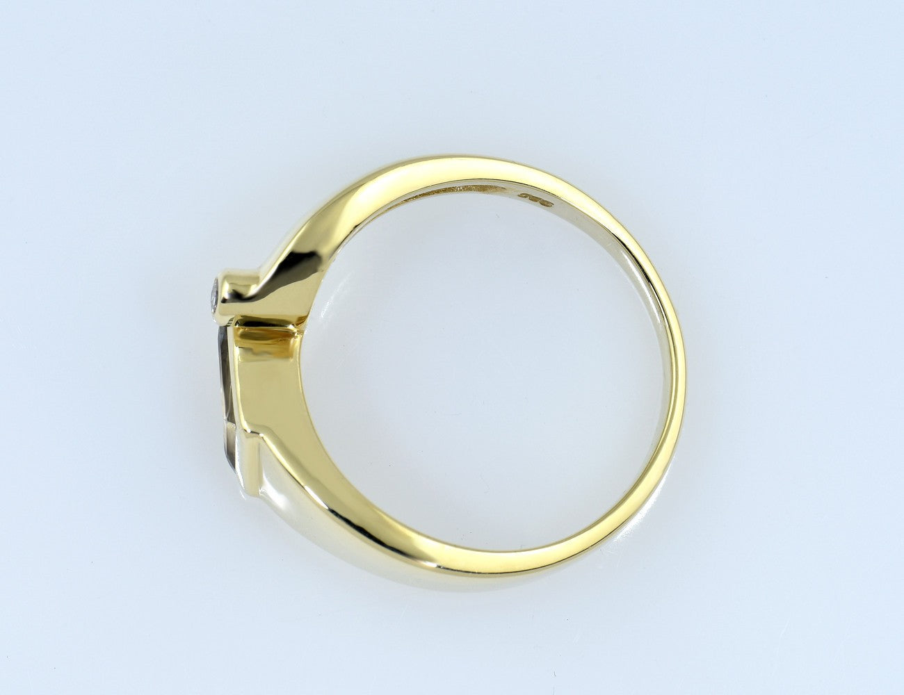 Ring Topas Diamant 585/000 14 K Gelbgold, 1 Brillant 0,03 ct