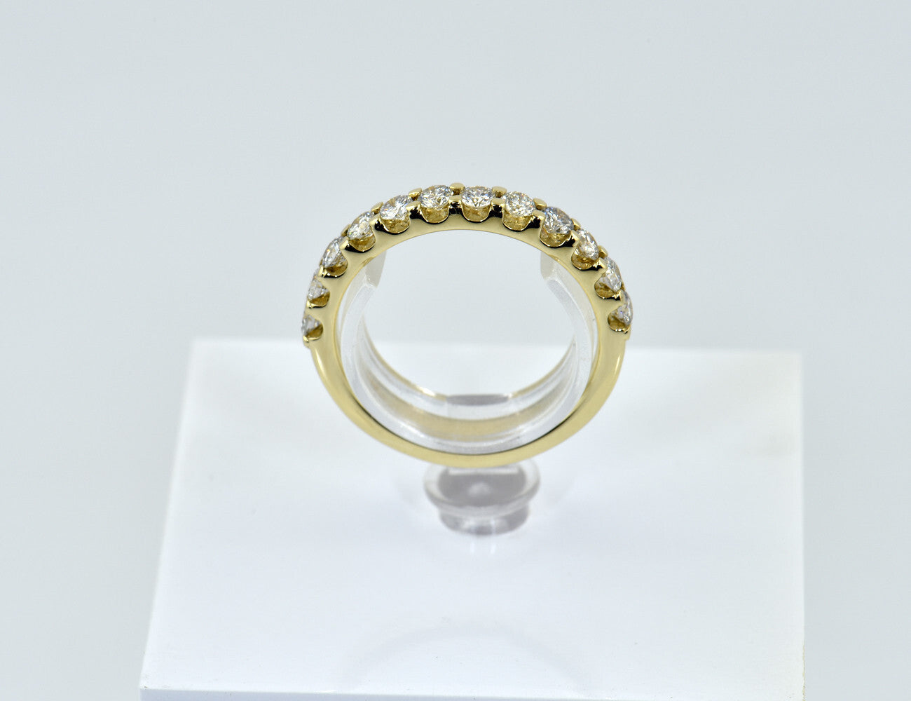 Memoire Diamant Ring 585/000 14 K Gelbgold 12 Brillanten zus. 0,60 ct